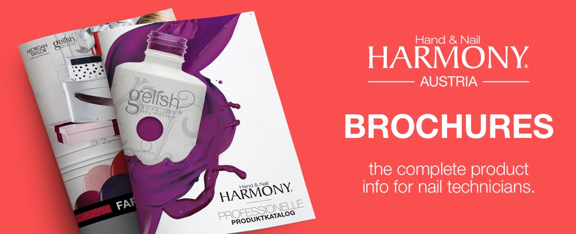 Nail Harmony AUSTRIA brochures: the complete product info for nail technicians.